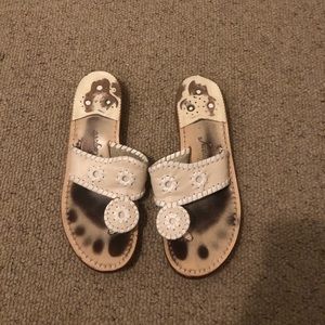 Cream and white Jack Rogers